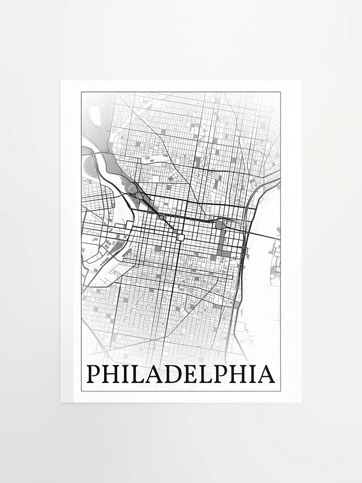 Philadelphia, Pennsylvania, USA, city map print product image (1)