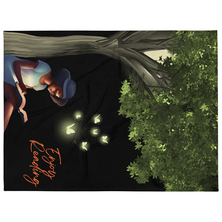 Summertime Reading By The Moon Throw Blanket product image (1)