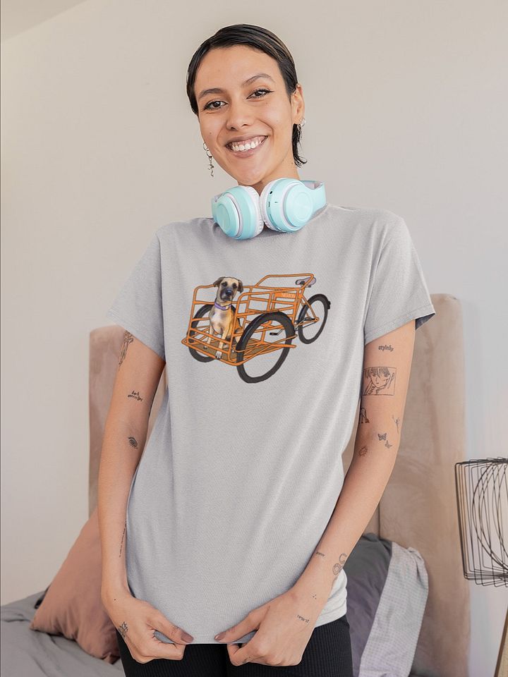 Neron on a cargo tricycle, Gildan 5000 Heavyweight T-Shirt product image (1)