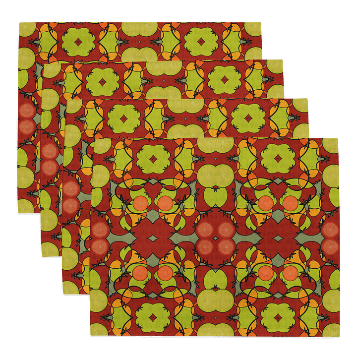 Tomato Glow – Water-Resistant Placemat Set product image (1)