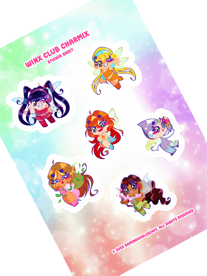 Winx Club Chibi Charmix Sticker Sheet product image (1)