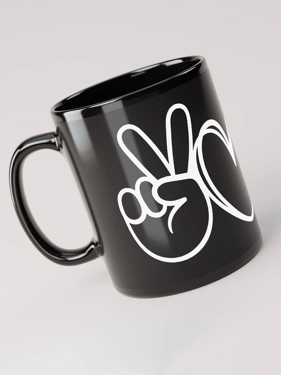 Peace Love Serenity AA symbol Black Mug product image (5)