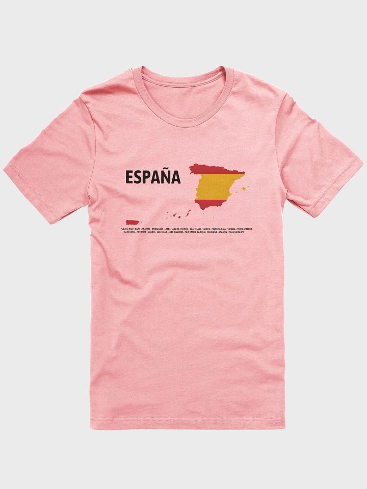 Camiseta manga corta rosa pastel - Mapa de España (incluye Puerto Rico) product image (2)