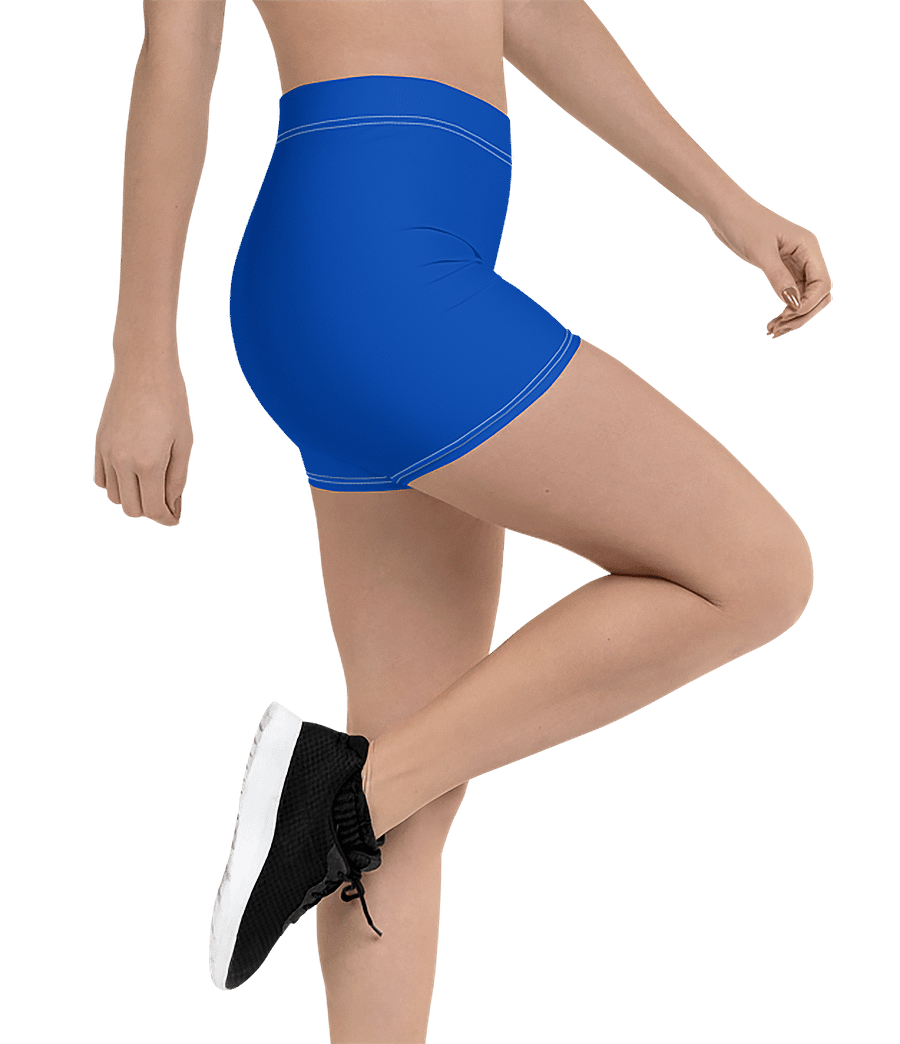 Plain Color Absolute Blue Bike Shorts product image (3)