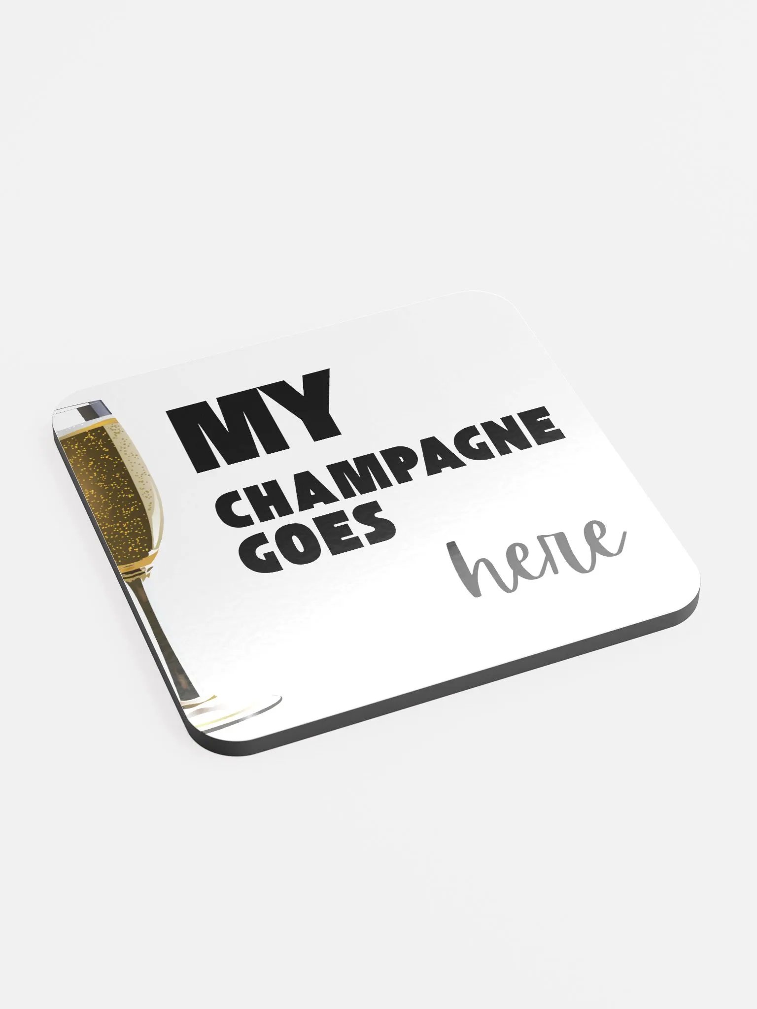 My Champagne Goes Here Cork Coaster Set product image (2)