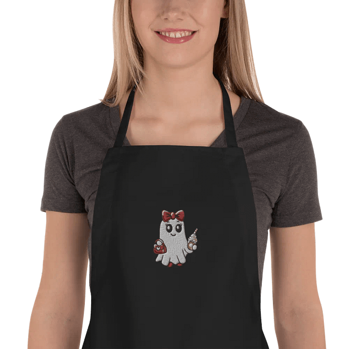 Stylish Ghost Embroidered Cooking Apron product image (1)