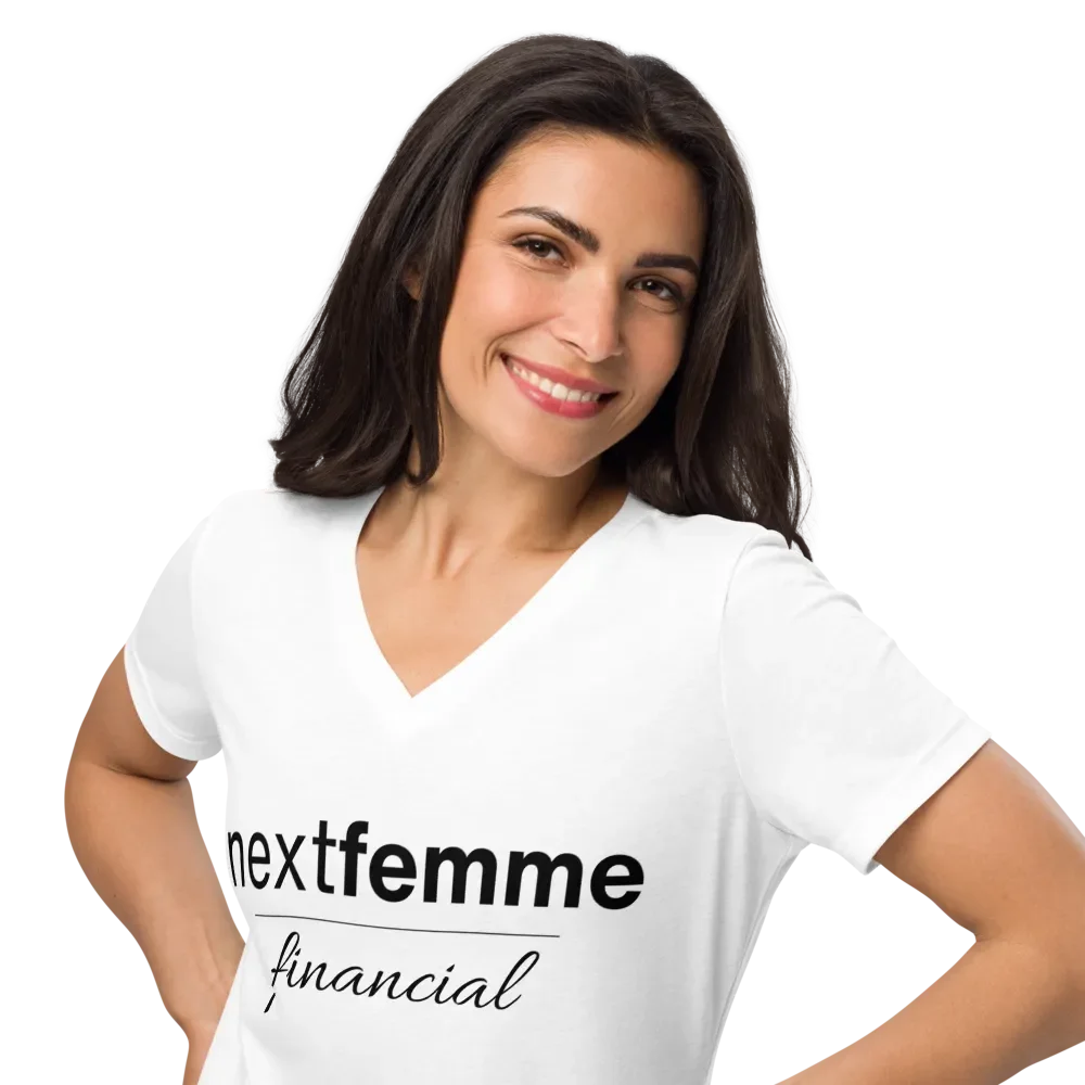 Relaxed V-Neck Tee with Black Logotype product image (2)