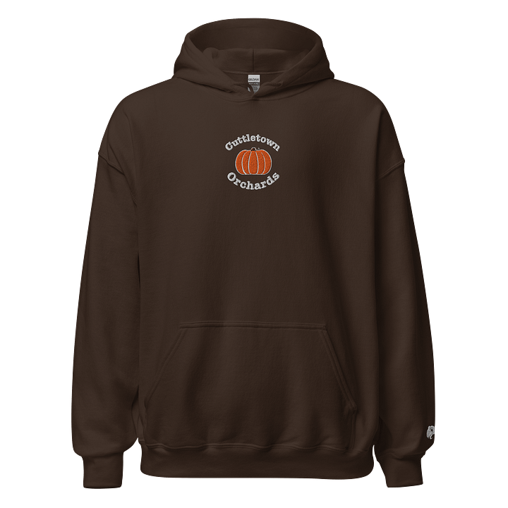 Cuttletown Orchards - White Embroidered Hoodie with label and cuttle sleeve product image (9)