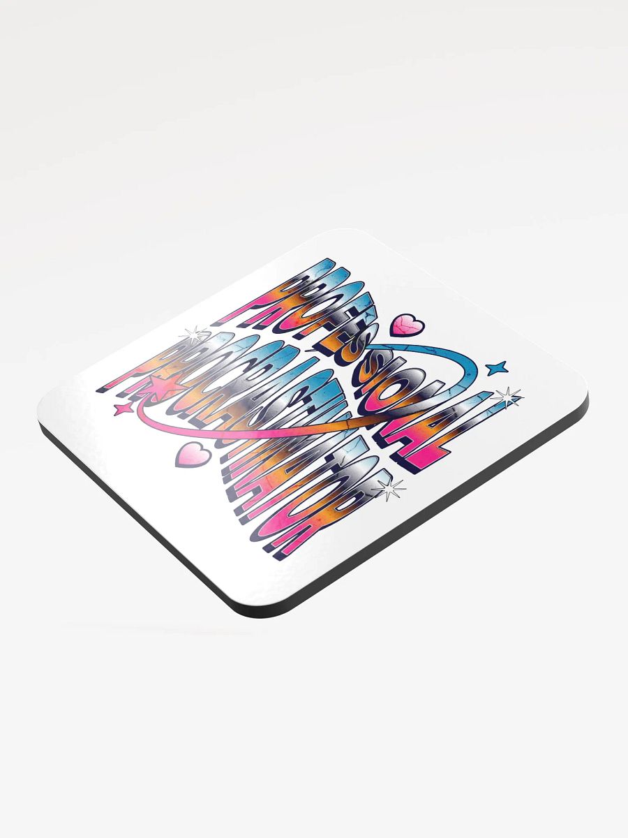 Professional Procrastinator Glossed Cork Coaster product image (4)