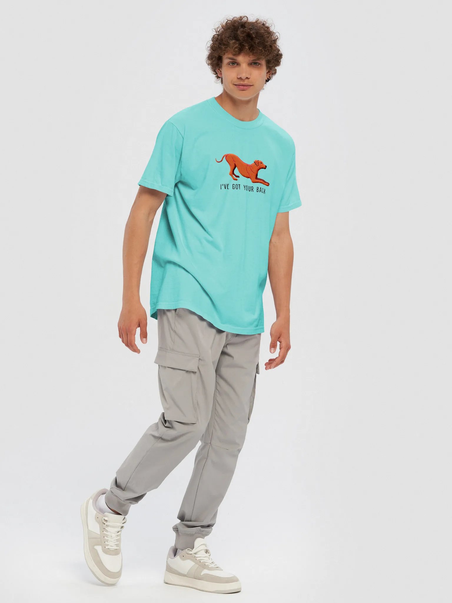I've Got Your Back T-Shirt(Embroidered) of a Rhodesian Ridgeback(Red) product image (9)