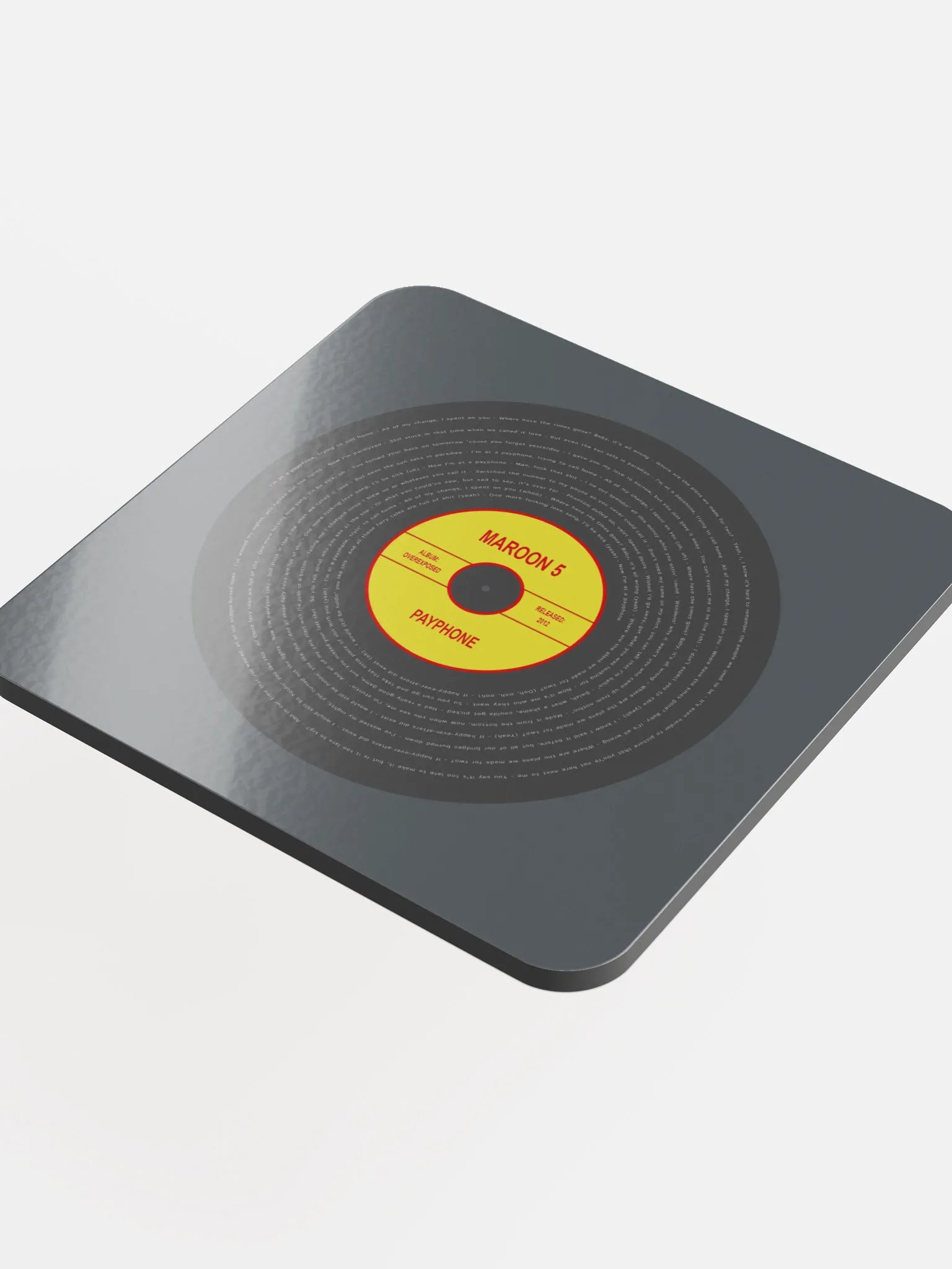 Maroon 5 - Payphone Vinyl Coaster product image (4)
