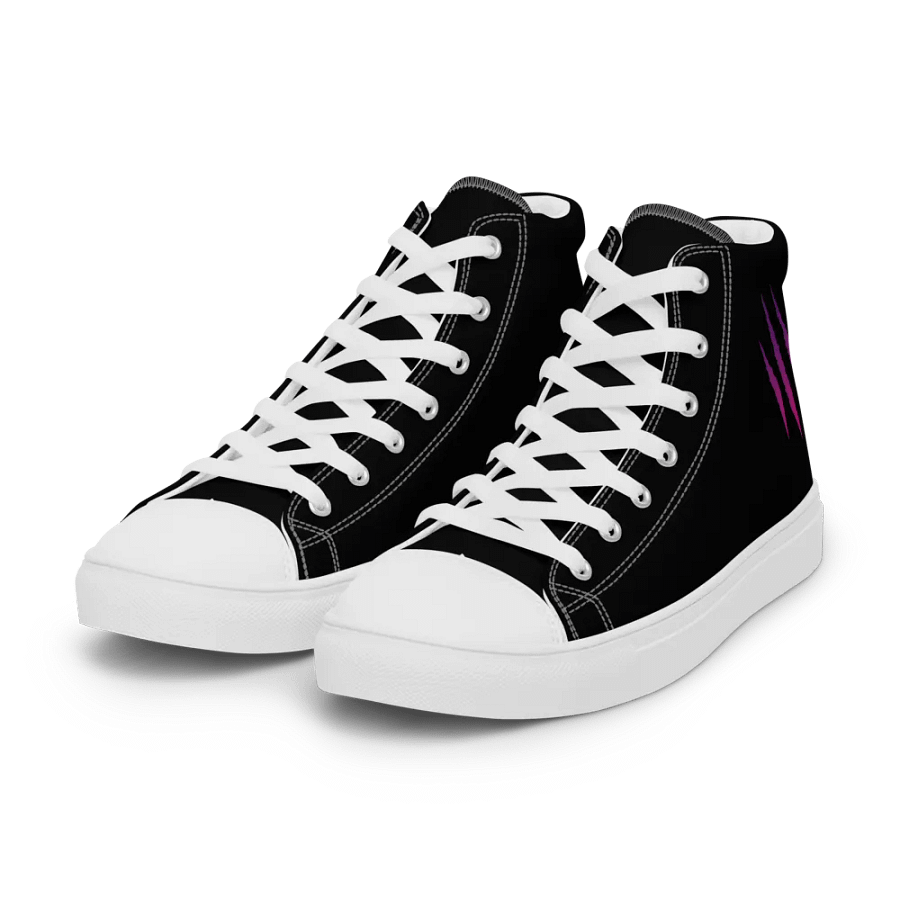 "DJ Benji Beatz Scratch Logo" Women's High Top Canvas Shoes product image (9)