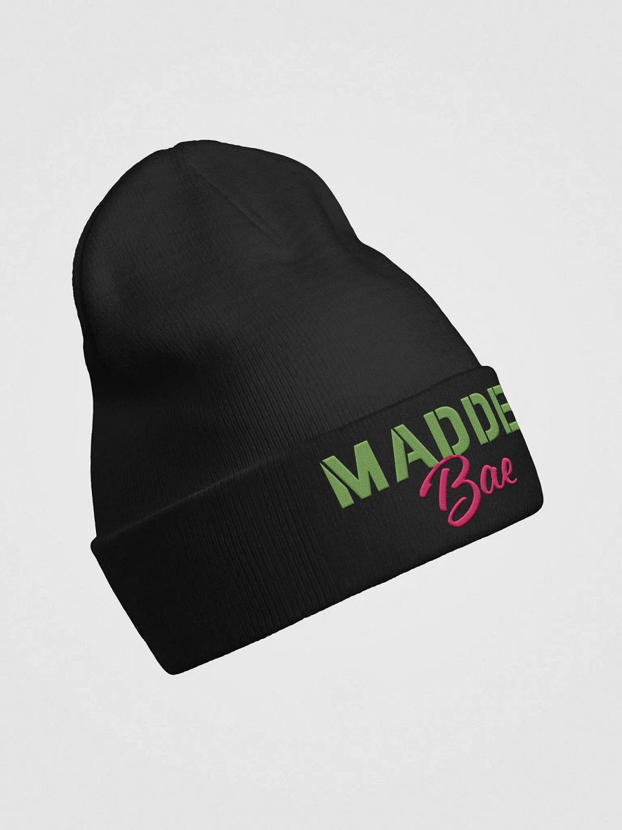 MaddenBae Fitted Beanie (Green Logo) product image (3)