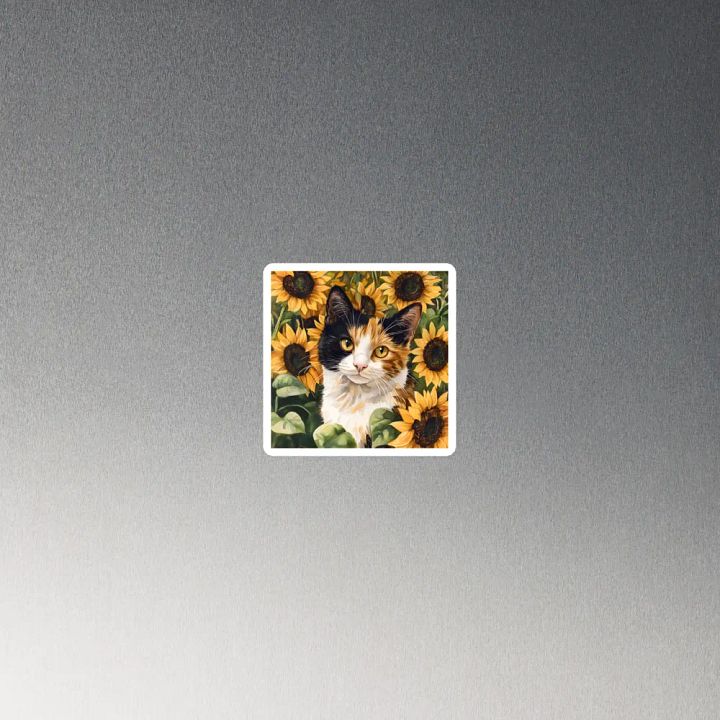 Sunflower Calico Cat Magnets product image (2)