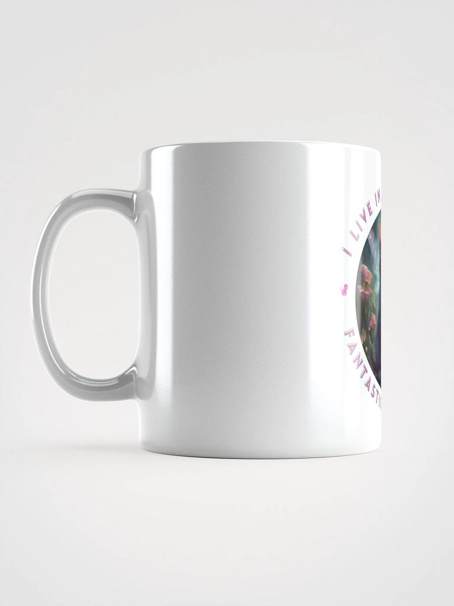 I Live in a World Fantastical Creatures Kitten Mug product image (11)