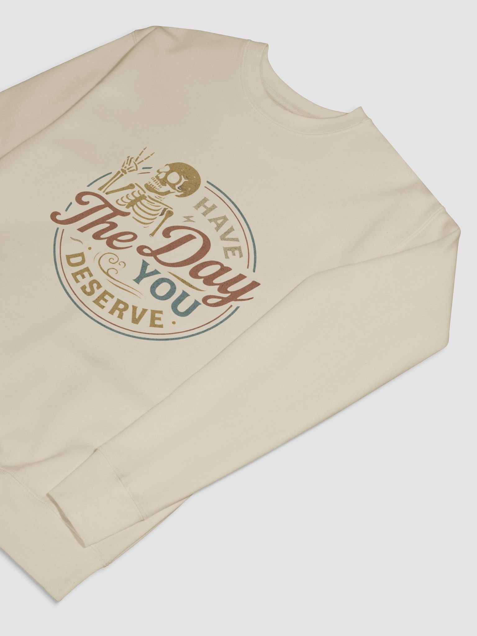 Sarcastic Skeleton Peace Sign Sweatshirt product image (13)