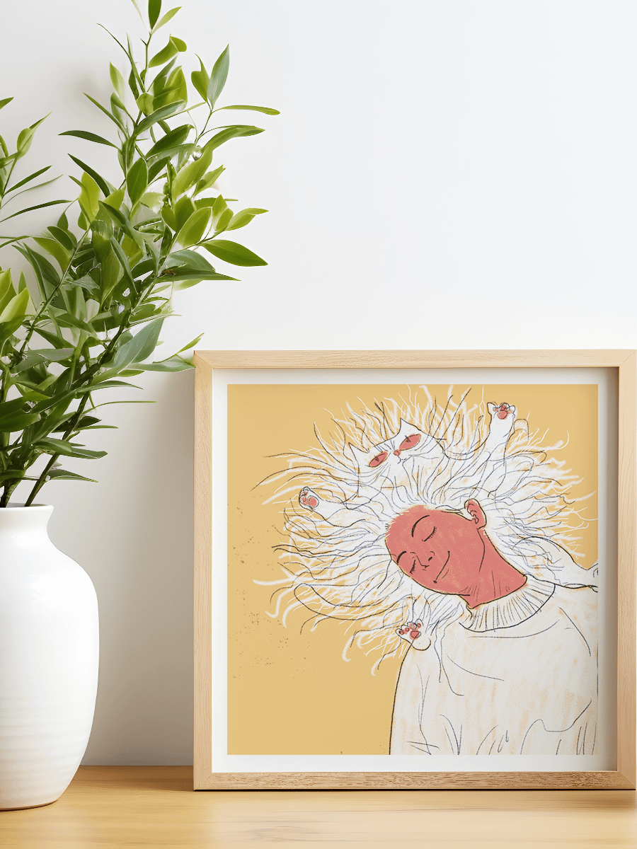 Curly Hair Art Print product image (6)