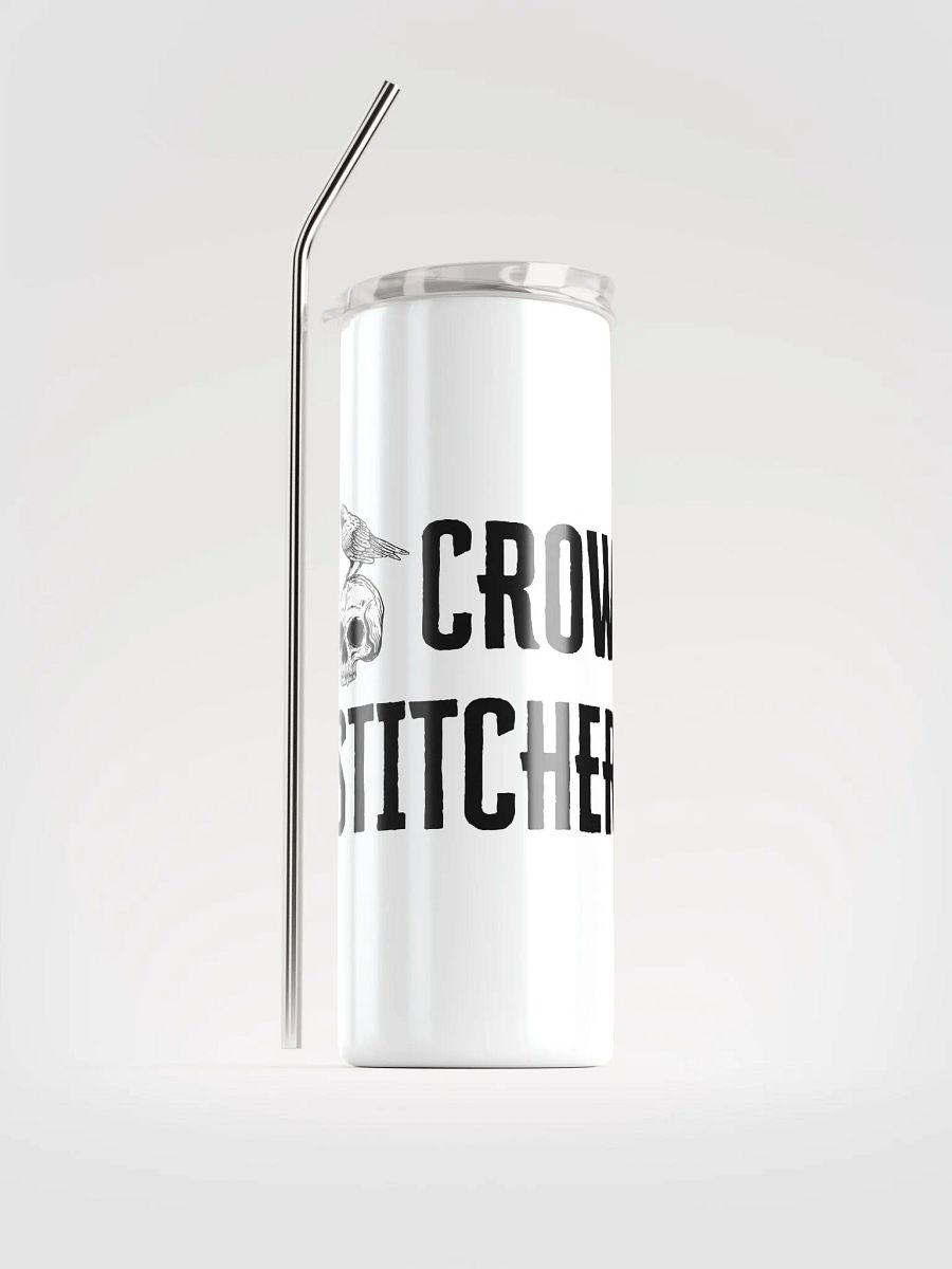 Crow Stitcher Skull & Crow Stainless Steel Tumbler - White product image (1)
