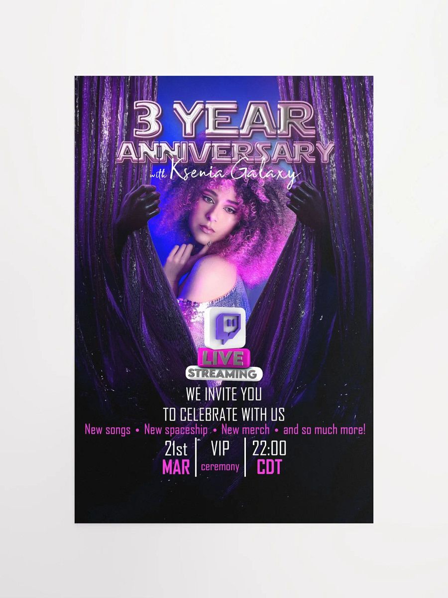Matte Paper Poster (3 YEAR on TWITCH) product image (4)