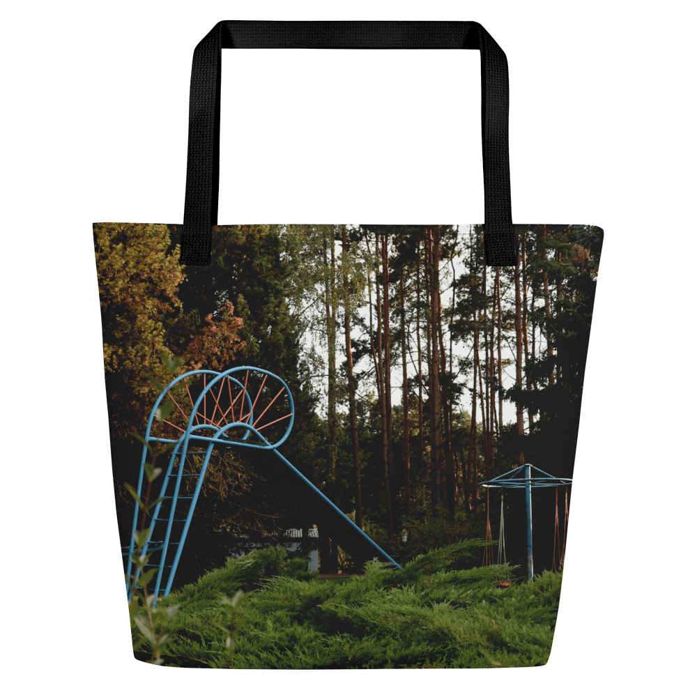 Große Tragetasche - Nostalgischer verlassener Spielplatz product image (2)
