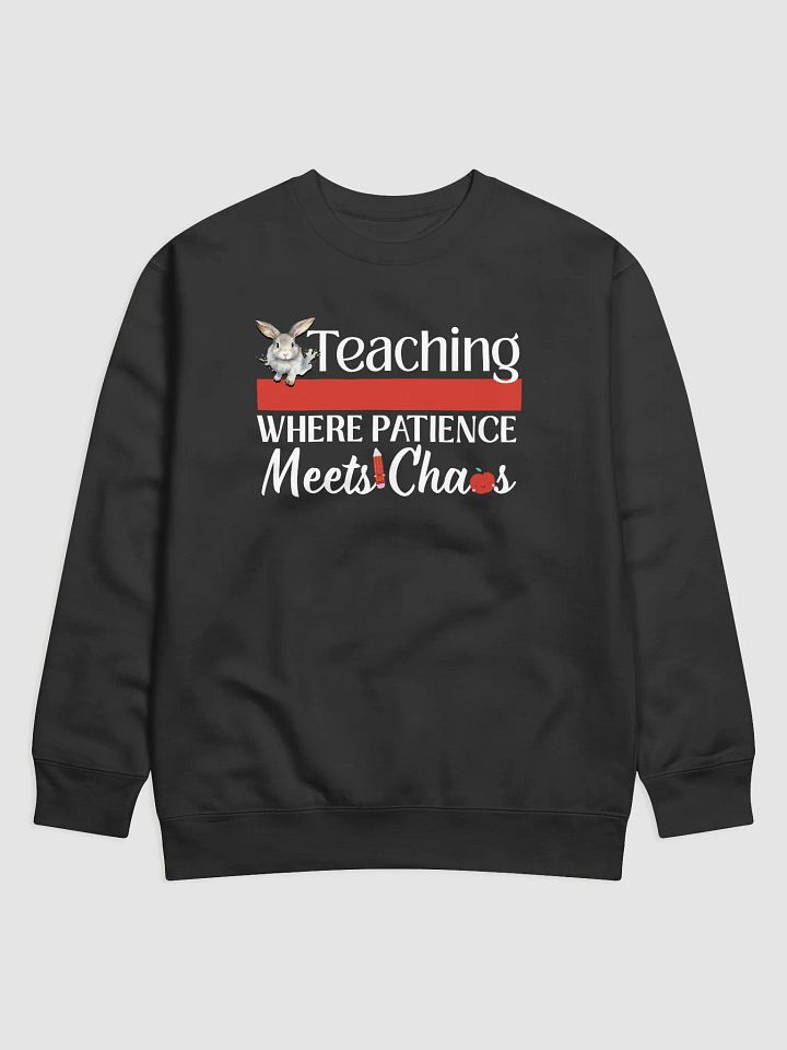 Bunny Teaching Where Patience Meets Chaos, Teachers Heritage Sweatshirt product image (14)