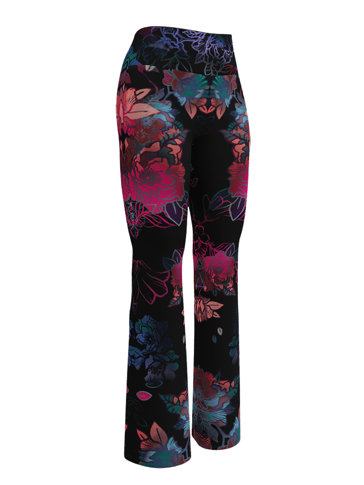 Black lace-flare leggings product image (1)