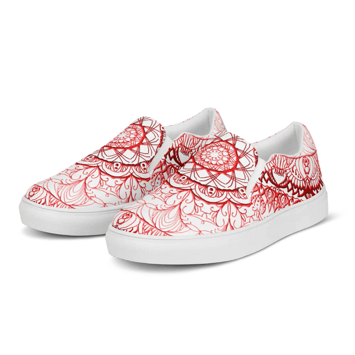 Radiant Red Mandala Slip-Ons product image (2)