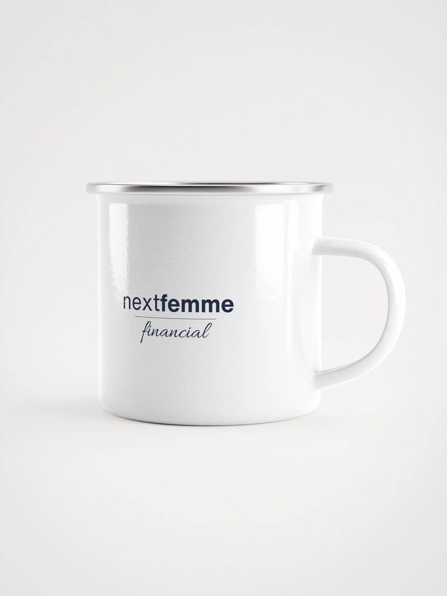 Wanderlust Enigma Enamel Mug with Navy Logotype product image (1)