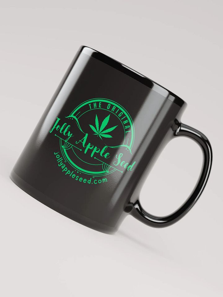 Jolly Apple Seed Logo Black Glossy Mug product image (2)