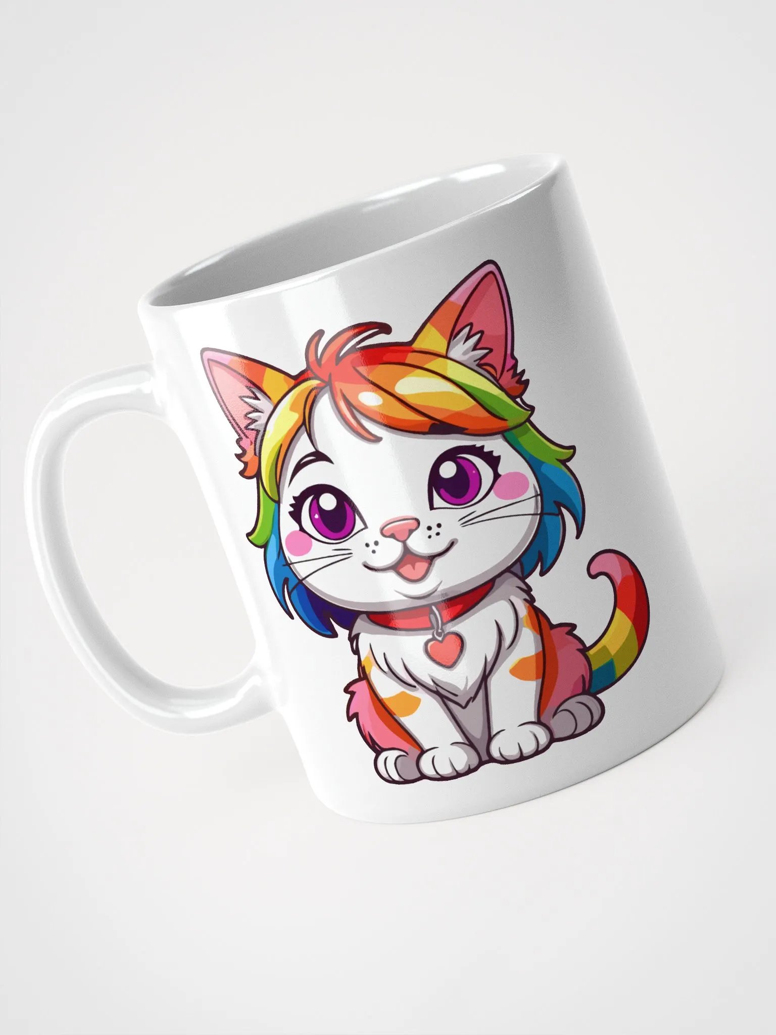 Cute Rainbow Color Cat 2 , Mug product image (5)