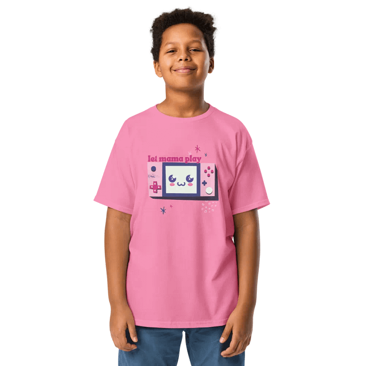 Let Mama Play Kids Tee – Pretty in Pixel Pink 🎀🎮 product image (1)