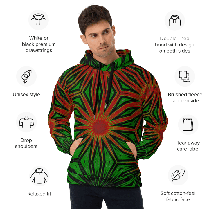 Abstract Modern Impressive Unisex Pull Over Hoodie product image (2)