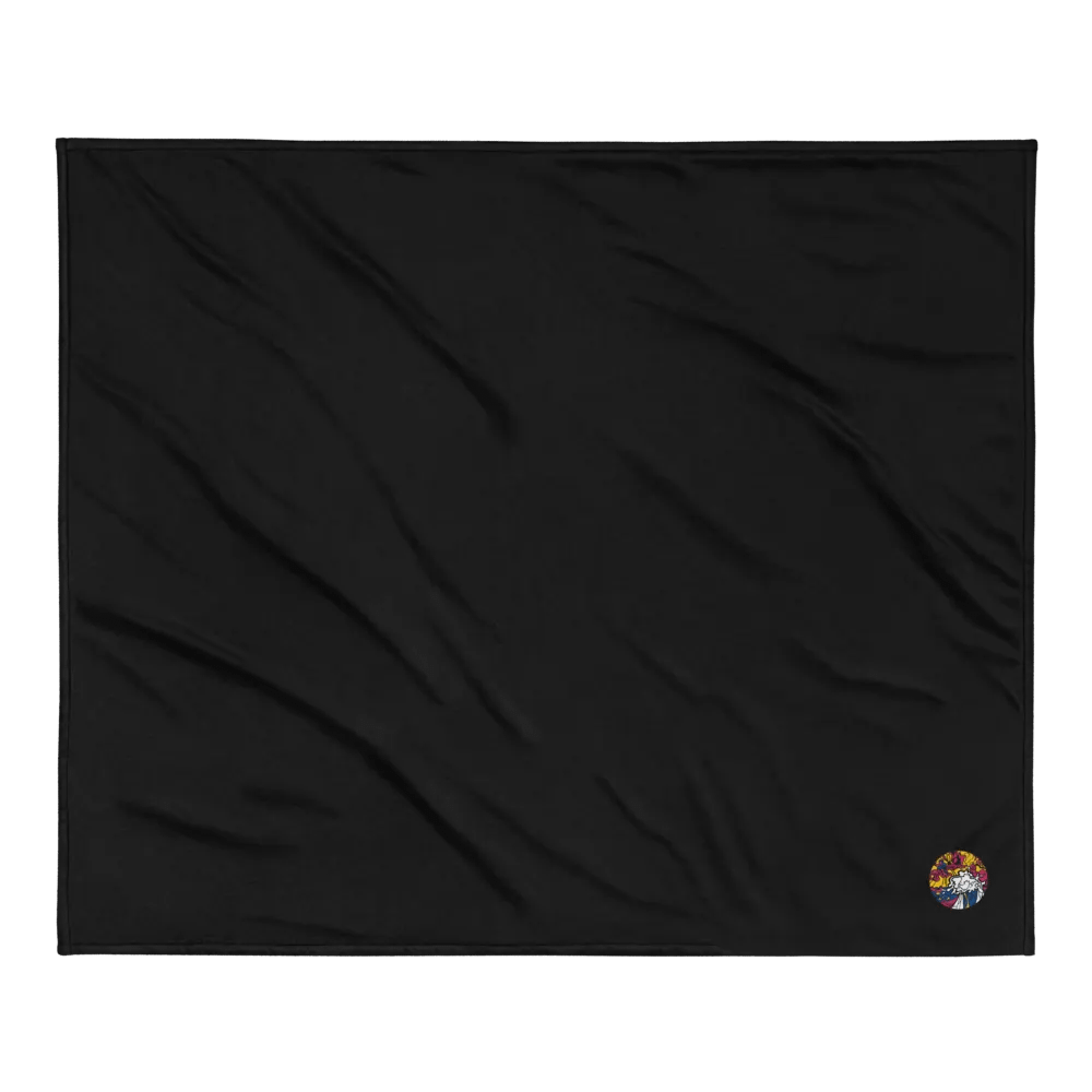 Cozy Elegance – Embroidered Sherpa Blanket – Wave at Sunset product image (4)