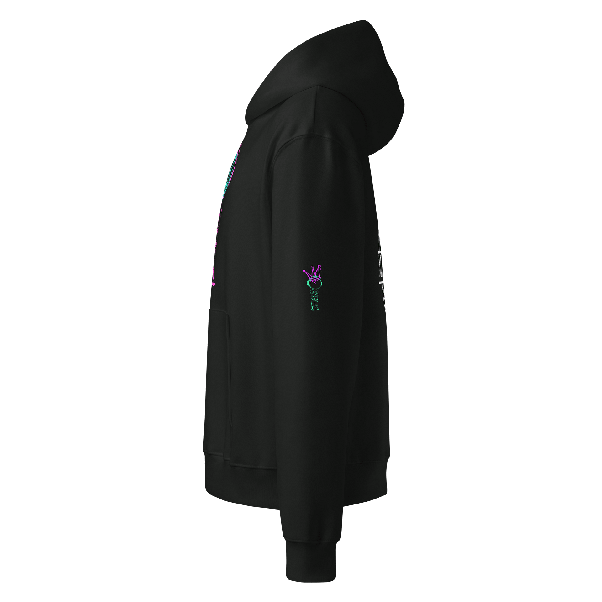 THE MARS CITY GRAFFITI NEON ASTRONAUNT HOODIE product image (3)