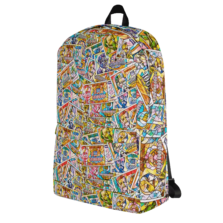 Jugoslovenski inflatorni dinar 1993 (Kolaž/mozaik) All-Over Print Backpack product image (5)