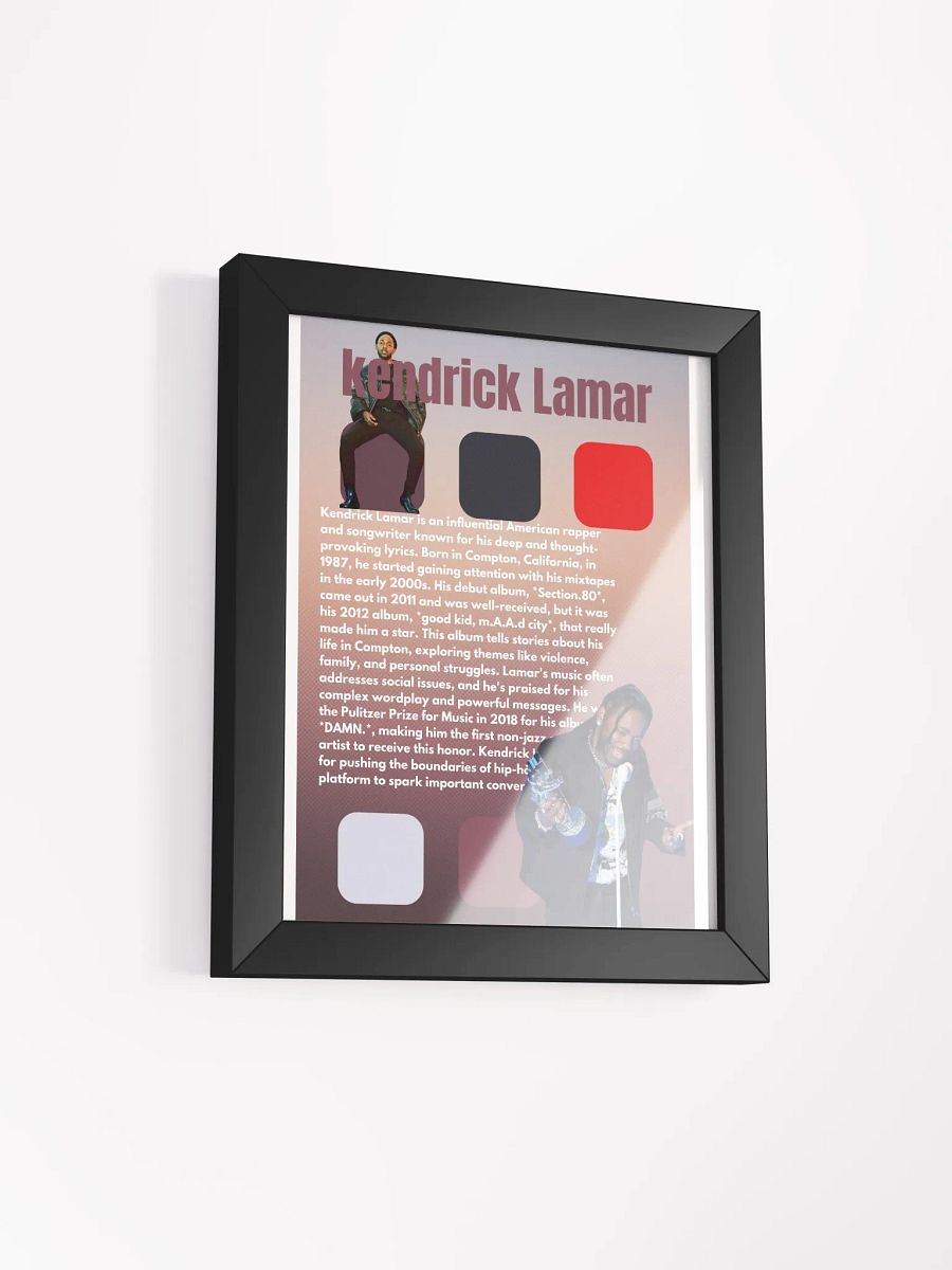 (8x10in) Kendrick Lamar: Framed Matte Poster product image (2)