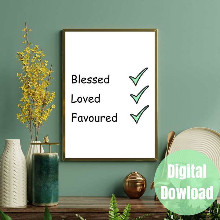 Blessed, Loved, Favored Printable Wall Art product image (2)