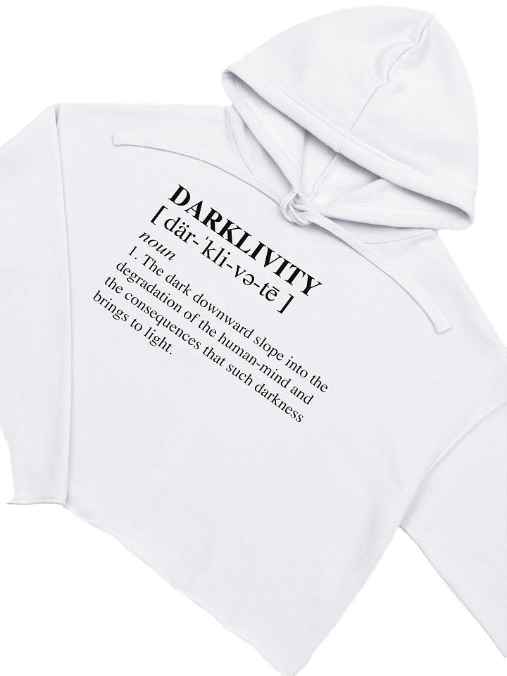 DARKLIVITY Definition Crop Hoodie | White product image (2)