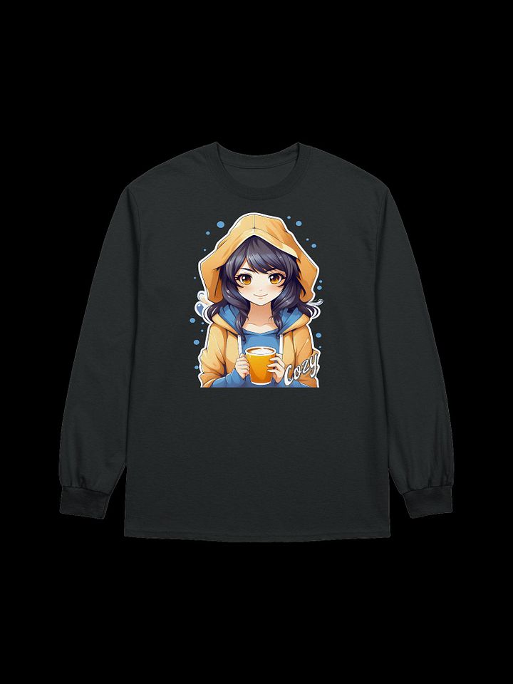 Cozy Kawaii Anime Girl v2 - Gildan Ultra Cotton Unisex Long Sleeve T-Shirt product image (2)