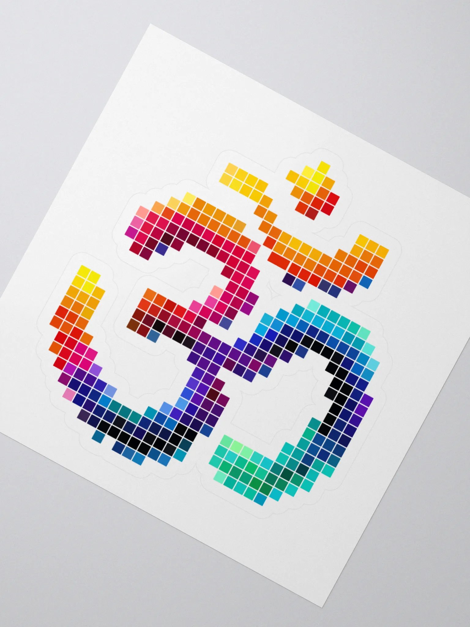 Pixelated Cosmic Frequencies Kiss Cut Stickers product image (2)