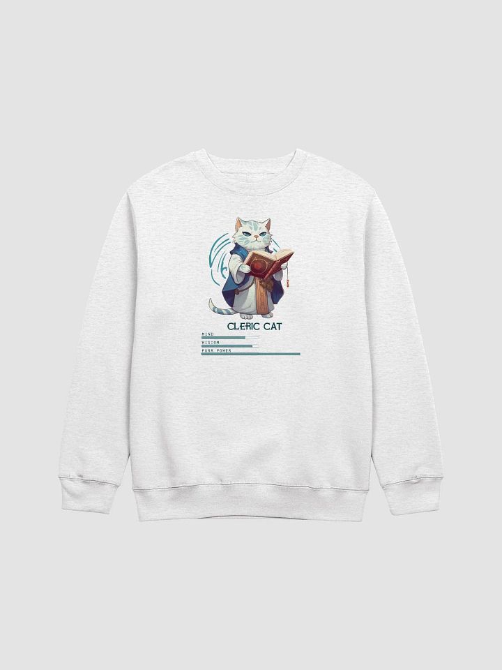 RPG Healer Cleric Cat Unisex Crewneck Sweatshirt for gamers and cat lovers product image (3)