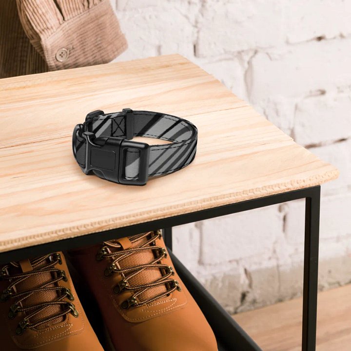 Grey/Black Dog Collar product image (4)