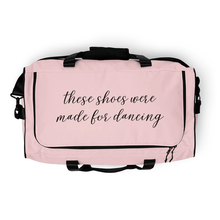 Large Dance Bag | Pale Pink with Black Logo and Quote product image (2)