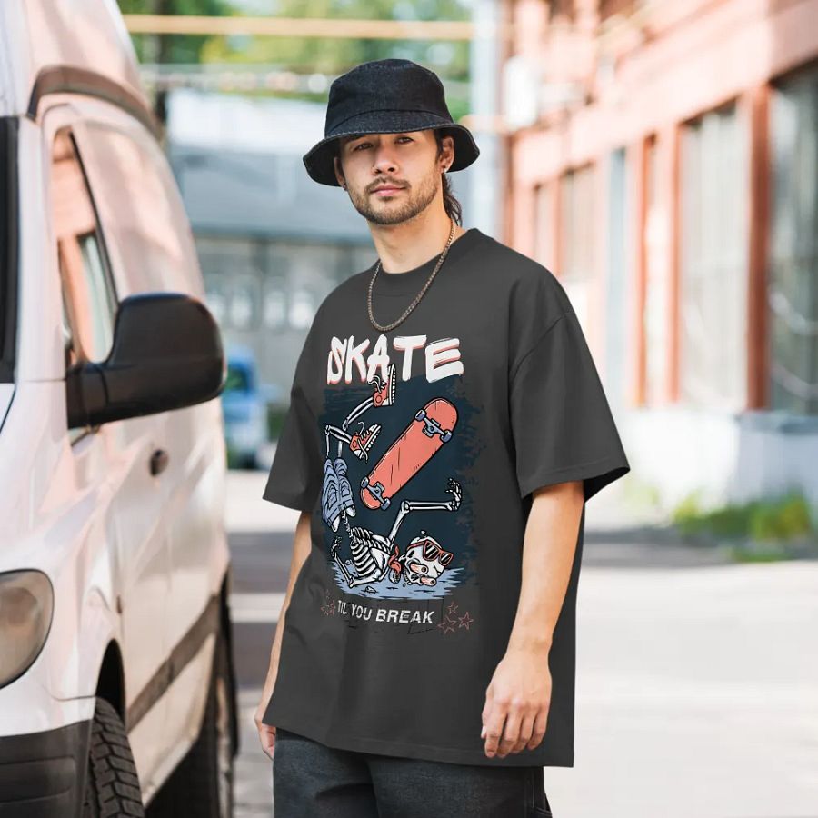 Skate til you break oversized tee product image (5)
