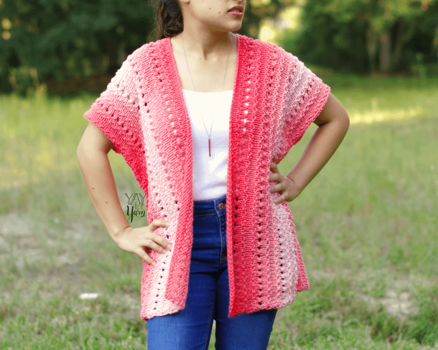 Coral Cardigan - Easy Cardigan PDF Knitting Pattern & Video Tutorial product image (5)