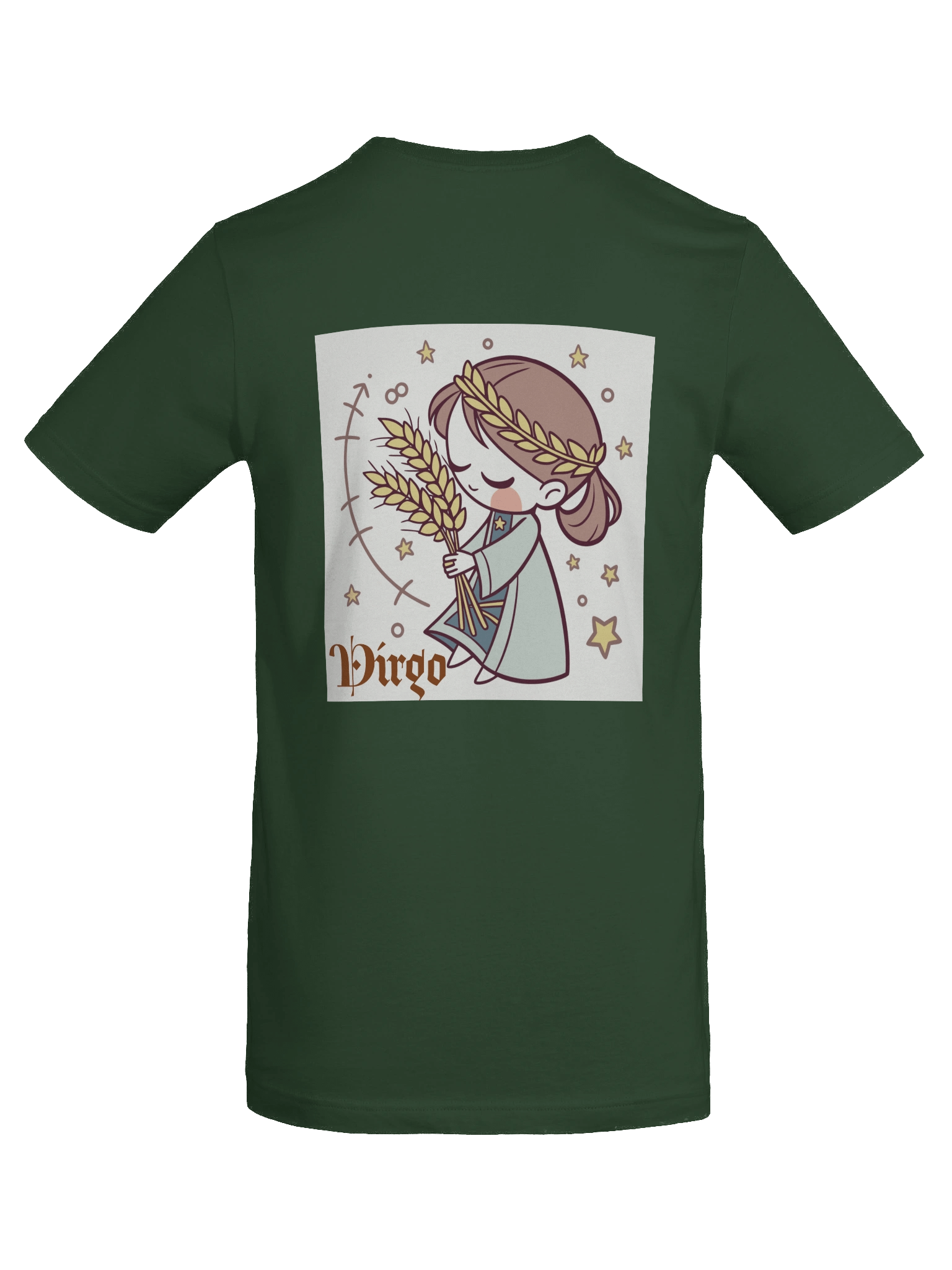 Whimsical Virgo Wheat Cartoon T-Shirt product image (104)