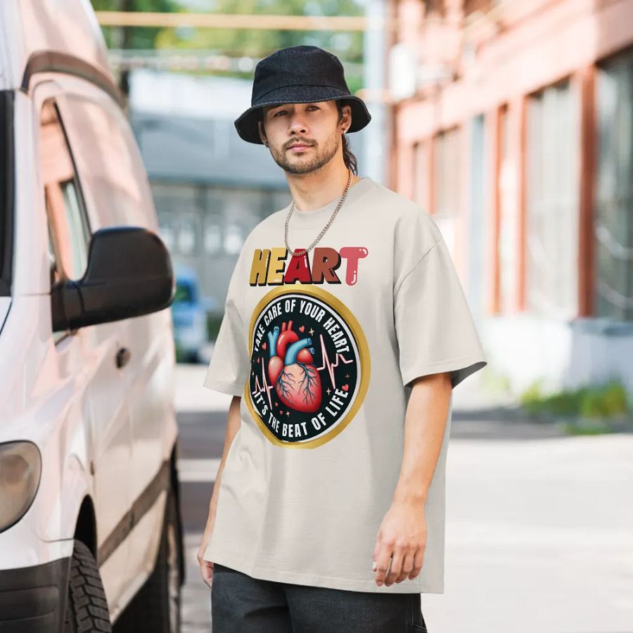 Heartbeat Emblem Oversized Tee product image (20)
