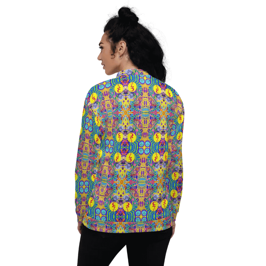 Abstract Colourful Doodles Unisex Bomber Jacket product image (4)