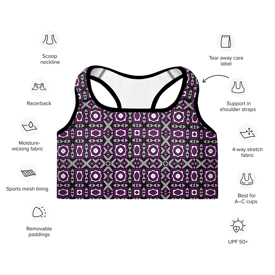 Asexual Abstract (3) - Padded Sports Bra product image (7)