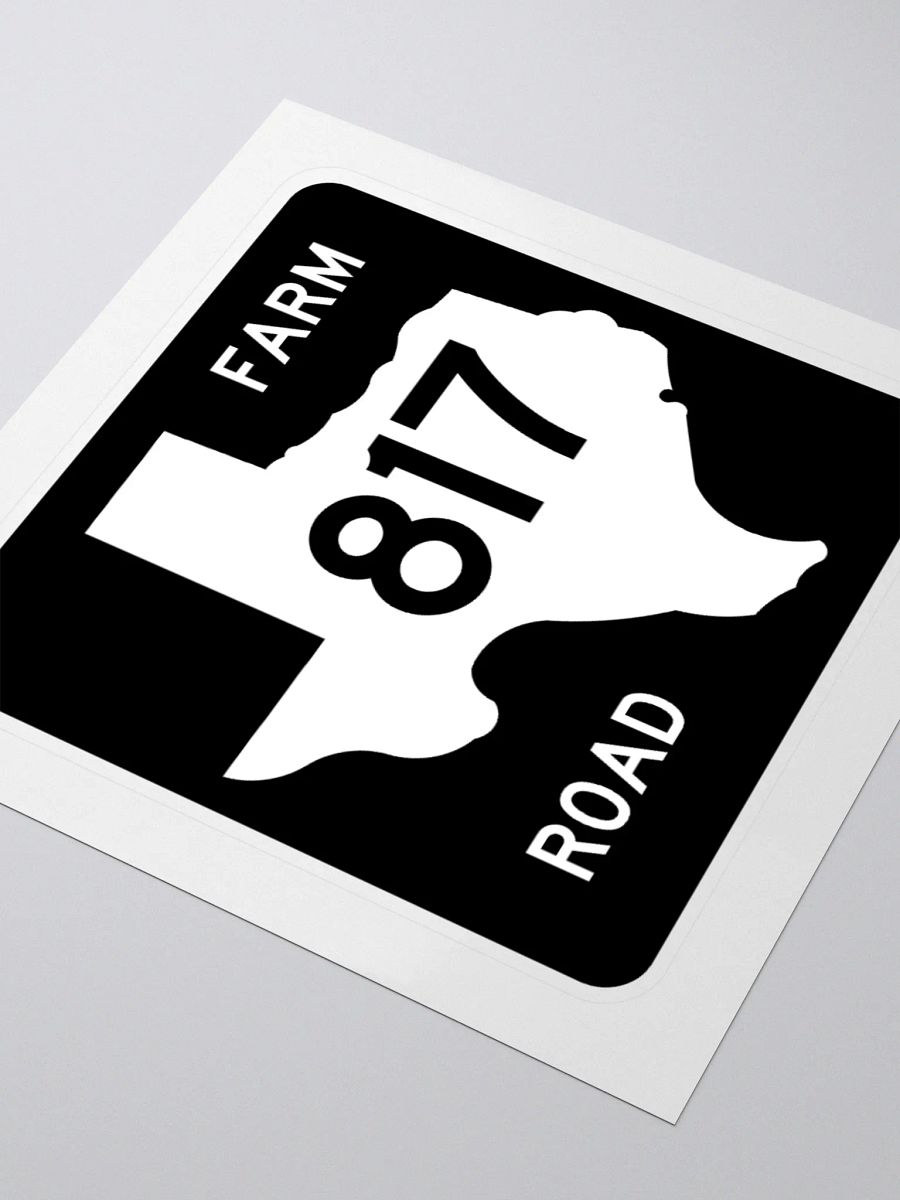 Texas Farm Road Sign FM 817 Sticker product image (3)